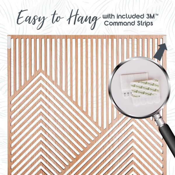 SnugLife 2 Pcs Wood Mountain Wall Art - Modern Wooden Panel Mountain Wall Decor, Decorative Forest Nature Abstract Line Minimalist Wall Art for Living Room Bedroom Farmhouse - Large 23.5”x23.5” - Image 7